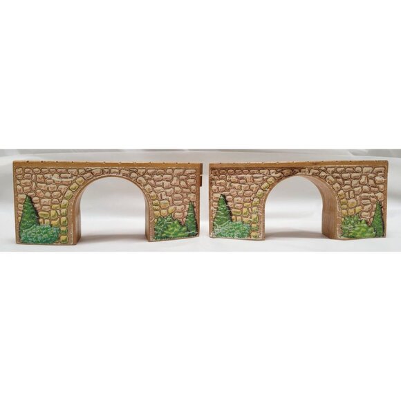Lot of 2 Thomas the Train Wooden Curved Arched Viaduct Bridges - Lot B - Picture 4 of 7